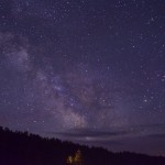 Long exposure night sky
